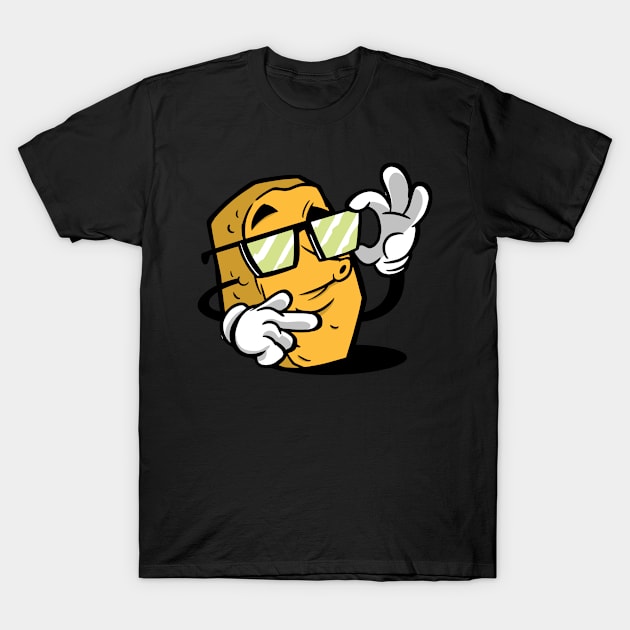 Cartoon Chicken Nugget I Kids I Chicken Nugget T-Shirt by Shirtjaeger